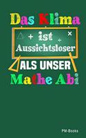 Das Klima Ist Aussichtsloser Als Unser Mathe Abi: Gepunktetes A5 Notizbuch oder Heft für Schüler, Studenten und Erwachsene(17 Klimaschutz)