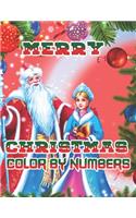 Merry Christmas Color By Numbers: a beautiful colouring book with Christmas designs on a black background, for gloriously vivid colours