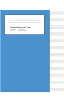 Standard Manuscript Paper: Blue Cover Blank Sheet Music