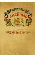 Vintage Cigar Label Journal: La Amenidad Design - 128 College Ruled Pages: 6 x 9 in Blank Lined Journal with Soft Matte Cover - Notebook, Diary, Composition Notebook