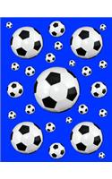 Soccer Notebook Score Keeping Journal Blue 150 College Ruled Pages 8.5 X 11