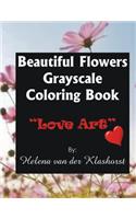 Beautiful Flowers Grayscale Coloring Book