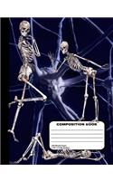 Skeleton Science Lab Unruled Composition Notebook 200 - 7.44