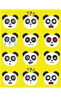 Emoji Notebook Lined Composition Journal For School Kids, Students And Teachers: 120 Page Ruled School Composition Notebook Journal With Fun Panda Emojis For Kids or Adults - 8.5 by 11 inches(15 Kool Kidz)