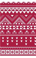 Aztec Design Notebook: Deep Rose: Notebook 6 X 9: Notebook 250 Pages