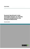 Deutsche Sprachinseln in den Vereinigten Staaten von Amerika. Sprachkontaktphänomene des Pennsylvaniadeutschen