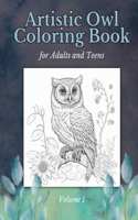 Artistic Owl Coloring Pages: for Adults and Teens