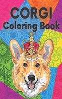Corgi Coloring Book: Dogs Mandala Stress Cute Funny Animal Coloring Book