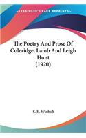 Poetry And Prose Of Coleridge, Lamb And Leigh Hunt (1920)