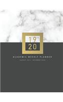 2019-2020 Academic Weekly Planner Appointment Book: Marble Cover 2019-2020 Academic Planner with Hours Daily Appointment Book 8.00 am - 9.45 pm Hourly Organizer In 15 Minute Interval 17-Month Calendar