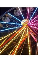 School Composition Book Colorful Ferris Wheel Carnival Amusement Park Lit Up At Night