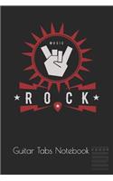 Guitar Tabs Notebook: Rockstar Blank Guitar Tab Journal Notebook 120 Page 6 X 9