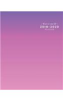2019-2020: 18-Month Weekly and Monthly Planner/Calendar for Business Personal School July 2019-Dec 2020 Gradient Purple to Pink