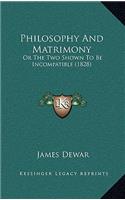 Philosophy And Matrimony