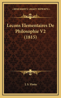Lecons Elementaires De Philosophie V2 (1815)