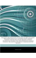 Religious Organizations Established in 1850, Including: Wisconsin Evangelical Lutheran Synod, Roman Catholic Diocese of Clifton, Roman Catholic Archdi