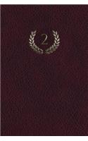 Monogram "2" Grid Notebook: 150 Page Journal Notebook Sketchbook
