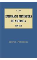 A List of Emigrant Ministers to America 1690-1811