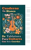 Cuaderno En Blanco De Tablatura Para Guitarra Con Seis Cuerdas