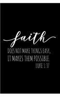 Faith Does Not Make Things Easy It Makes Them Possible