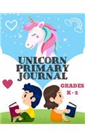 Unicorn Primary Journal Grades K-2: Primary Composition Notebook (110 Pages, Size: 8.5" x 11") Dotted Midline and Story Picture Space for kids' creativity For Boys and Girls