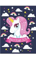 2020 Daily Diary Kids Journal and Gratitude for Girls: 365 Journal for Kids - One Day Per Page - 3 Minute Gratitude Journal to Teach Children to Practice Gratitude and Mindfulness - Cute Unicorn Theme