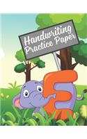 Handwriting Practice Paper: Writing Paper for Kids With Dotted Lined (Notebook With Dotted Lined Sheets for K-3 Students 100 Pages)