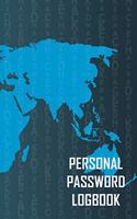 Personal Password Logbook with World Map Cover