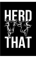 Herd That: Lined A5 Notebook for Cows