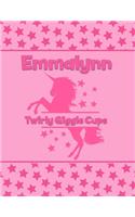 Emmalynn Twirly Giggle Cups: Personalized Draw & Write Book with Her Unicorn Name - Word/Vocabulary List Included for Story Writing