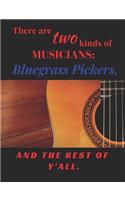 Bluegrass Pickers: Blank Lined Tablature Notebook with Lined Pages for Songwriting.