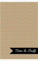 Notes & Stuff Lined Notebook With Ginger Key Maze Pattern Cover