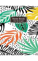 Notebook Dot&Graph: Leaves on Cover Notebook Journal Diary, 110 pages, DOTGrid 55pages&GRAPH 55pages 8.5" x 11"(2 Leaves on Cover Dot&graph)