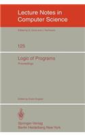 Logic of Programs: Workshop, Eth Zürich, May-July 1979