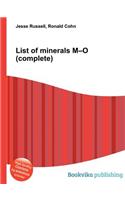 List of Minerals M-O (Complete)