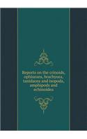 Reports on the Crinoids, Ophiurans, Brachyura, Tanidacea and Isopoda, Amphipods and Echinoidea