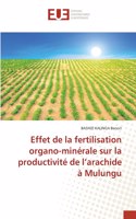 Effet de la fertilisation organo-minérale sur la productivité de l'arachide à Mulungu
