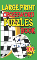 Large Print Crossword Puzzles Book 100 Puzzles