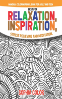 mandala coloring pencil book for adult and teen best for relaxation, inspiration, stress relieving and meditation