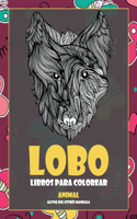 Libros para colorear - Alivio del estrés Mandala - Animal - Lobo