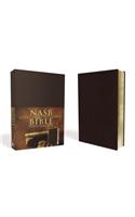 NASB, Reference Bible, Giant Print, Personal Size, Leather-Look, Burgundy, Red Letter Edition
