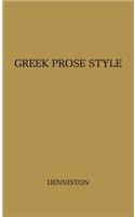 Greek Prose Style