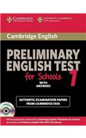 Cambridge Preliminary English Test for Schools 1 Self-Study Pack (Student's Book with Answers with Audio CDs (2)): Official Examination Papers from Un