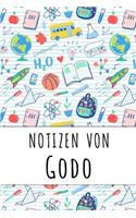 Notizen von Godo: Liniertes Notizbuch für deinen personalisierten Vornamen