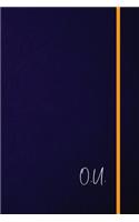 O.U.: Classic Monogram Lined Notebook Personalized With Two Initials - Matte Softcover Professional Style Paperback Journal Perfect Gift for Men and Women