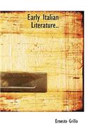 Early Italian Literature..