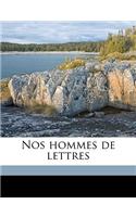 Nos Hommes de Lettres