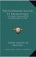 Dictionnaire Social Et Patriotique