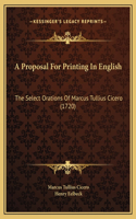 A Proposal For Printing In English