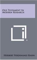 Old Testament in Modern Research